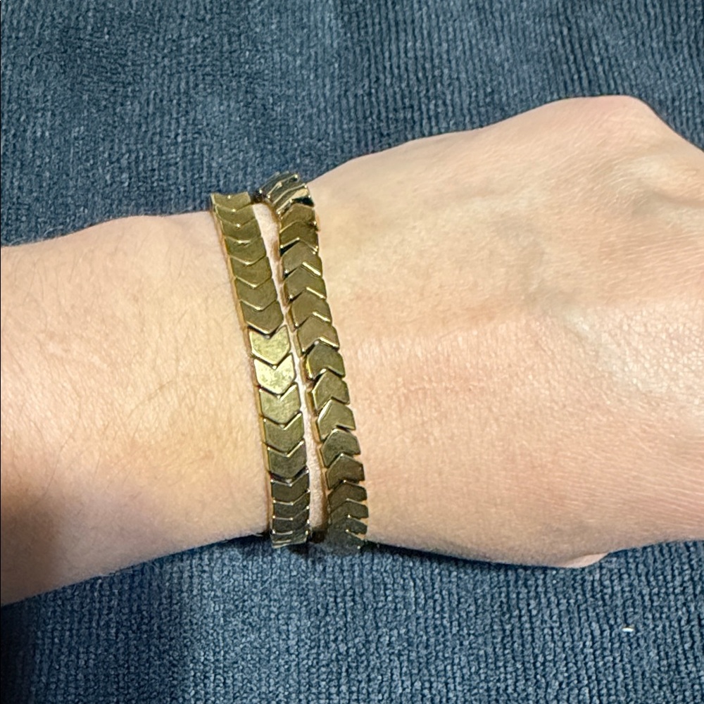 Gold Chevron Bracelet